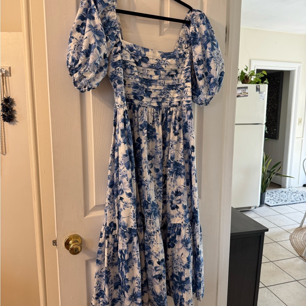 Abercrombie & Fitch Blue Floral Maxi Dress